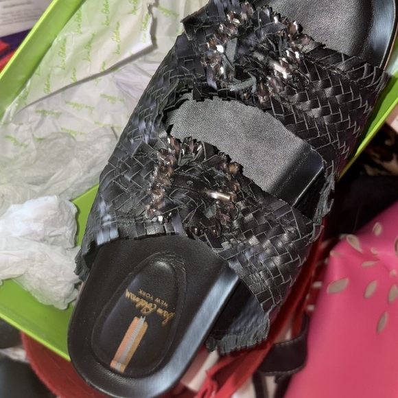 So CUTE Sam and Libby Bling black  sandels leather upper, lower and silver bling - Picture 9 of 15